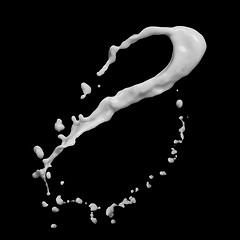 Image showing milk splash isolated on black