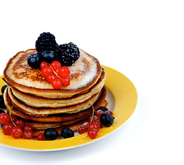 Image showing Pancakes with Berries