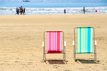 Image showing Beach chairs