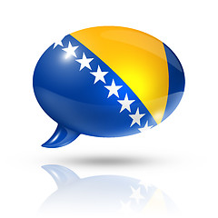 Image showing Bosnia and Herzegovina flag speech bubble