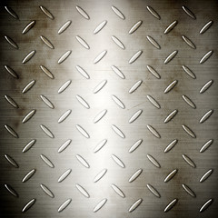 Image showing Old steel diamond brushed plate background texture