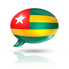 Image showing Togolese flag speech bubble