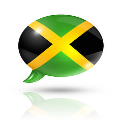 Image showing Jamaican flag speech bubble