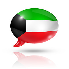 Image showing Kuwaiti flag speech bubble