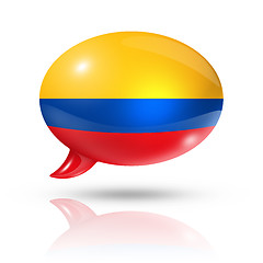 Image showing Colombian flag speech bubble