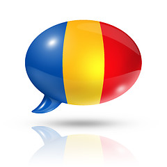 Image showing Romanian flag speech bubble