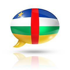 Image showing Central African Republic flag speech bubble