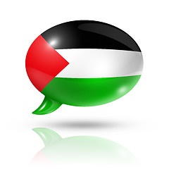 Image showing Palestinian flag speech bubble