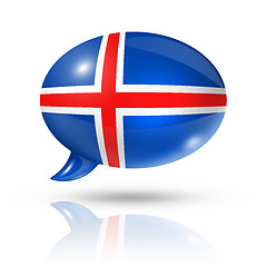 Image showing Icelandic flag speech bubble