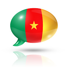 Image showing Cameroonian flag speech bubble