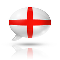 Image showing English flag speech bubble
