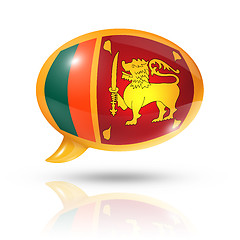 Image showing Sri Lanka flag speech bubble