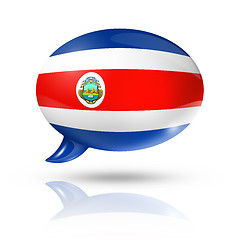 Image showing Costa Rican flag speech bubble