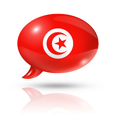 Image showing Tunisian flag speech bubble