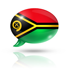 Image showing Vanuatu flag speech bubble