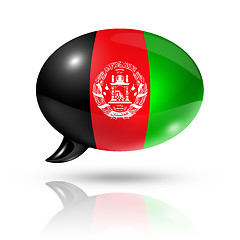 Image showing Afghan flag speech bubble