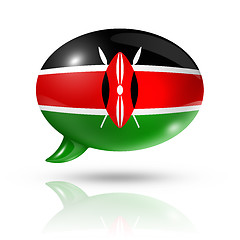 Image showing Kenyan flag speech bubble