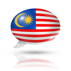 Image showing Malaysian flag speech bubble