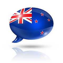 Image showing New Zealand flag speech bubble