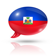 Image showing Haitian flag speech bubble