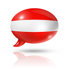 Image showing Austrian flag speech bubble
