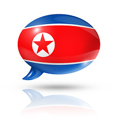 Image showing North Korean flag speech bubble