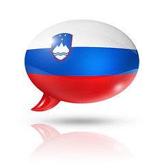 Image showing Slovenian flag speech bubble