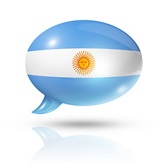 Image showing Argentinian flag speech bubble