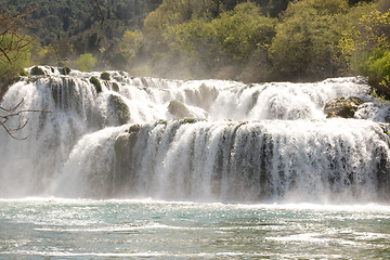 Image showing Waterfall in National Park Krka
