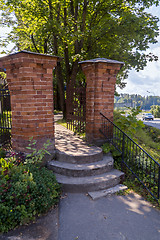 Image showing Old gateway to yard 