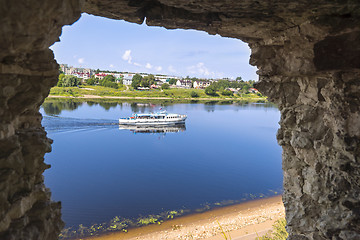 Image showing View on Velikaya river from Pskov Kremlin