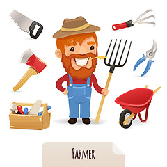 Image showing Farmer Icons Set