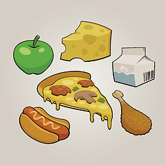 Image showing Food icon set