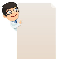 Image showing Doctor looking at blank poster