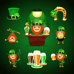 Image showing st.Patrick's Day's set with horseshoe