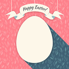 Image showing Pink Happy Easter Card