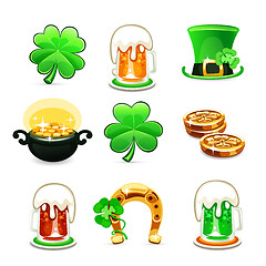 Image showing st.Patrick's Day's icons set on white background