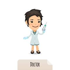 Image showing Doctor looking with vaccine