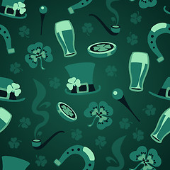 Image showing St.Patrick's Day's green symbols pattern
