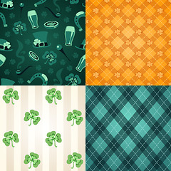 Image showing Four st.Patrick's Day's patterns