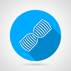 Image showing Round blue vector icon for DNA