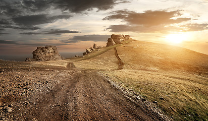 Image showing Evening in mountains