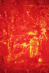 Image showing Grungy red and orange background