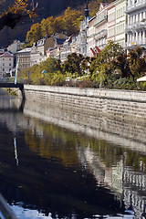 Image showing City Boulevard Mirrored in the River