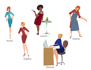 Image showing Beauty salon workers with names