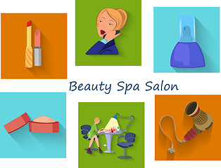 Image showing Beauty spa salon squares