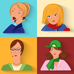 Image showing Flat design people avatars