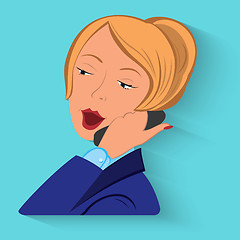 Image showing Customer service representative flat design