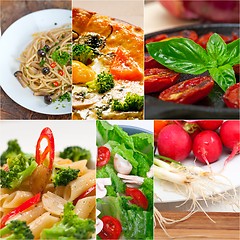 Image showing healthy Vegetarian vegan food collage