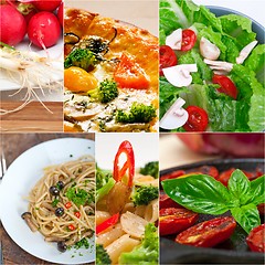 Image showing healthy Vegetarian vegan food collage